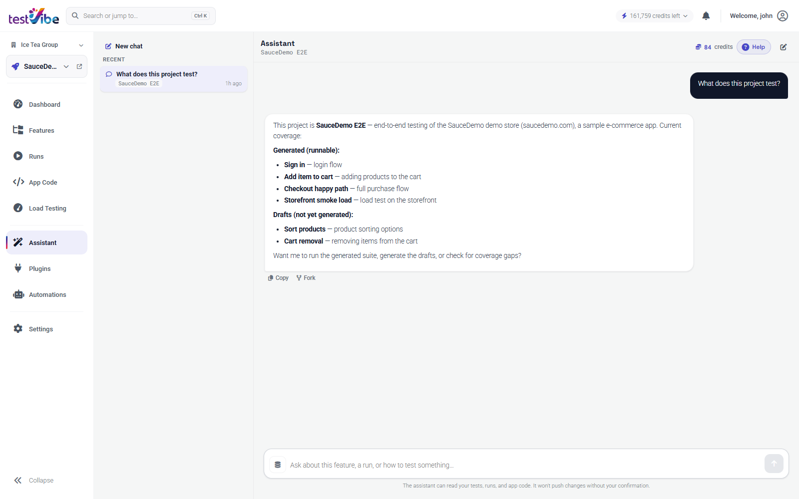 The Assistant view