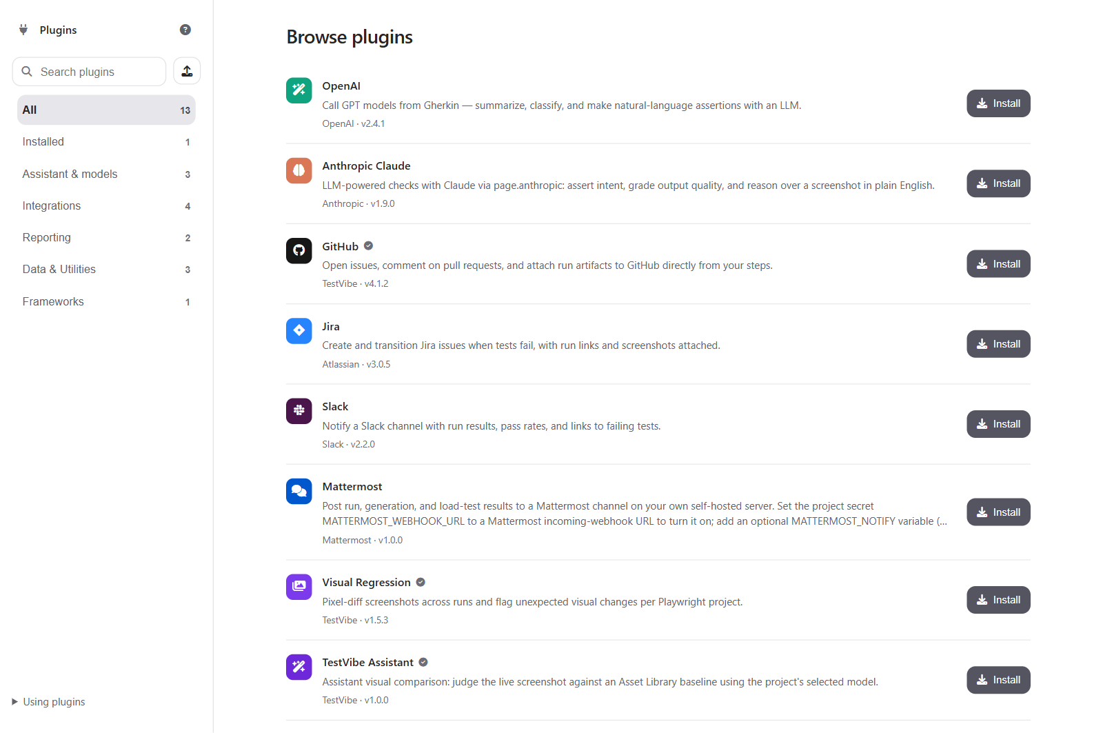 The Plugins marketplace